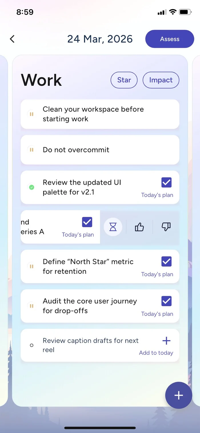 ClarityDo daily view — tasks, habits and planning in one place